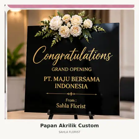 Papan Bunga Akrilik Blitar